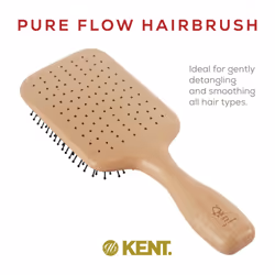 Kent LPF2 Large Cushion Paddle Hair Brush  Vented Taming Fine Pins Hair Detangle Brush for Long Thick and Curly Hair  Scalp Massager and Growth Stimul