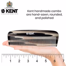 Kent 12T Wide Tooth Detangling Comb - Handmade Pocket Grooming Tool for Thick  Curly  Wavy Hair  Beards and Mustaches - SawCut and Hand Polished