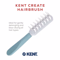 Kent KCR1 "Create" Vented Hair Brush for Blowdrying, Creating Root Lift, and Volume in All Hair Types - Small Vent Brush with Green Ergonomic Handle a