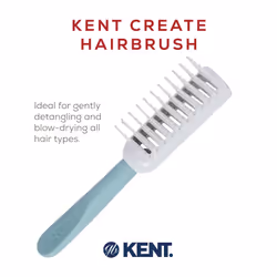 Kent KCR3 "Create" Tunnel Vented Hair Brush for Blowdrying, Creating Root Lift, and Volume in All Hair Types - Vent Brush with Green Ergonomic Handle