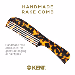 Kent 10T TY Large Wide Tooth Detangler Comb - Handmade Rake for Curly  Wet or Dry Thick Hair - Smooth and Comfortable Saw Cut Design for Detangling