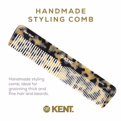 Kent Fine and Wide Tooth Comb Set - 16T Fine Tooth Beard  Hair  Mustache  Detangling Comb for Men and Women
