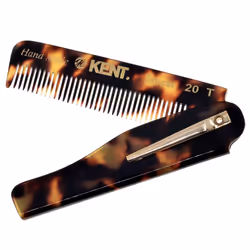 Kent 20T TY Handmade Folding Pocket Comb for Men  Fine Tooth Hair Comb Straightener for Everyday Grooming Styling Hair  Beard ...