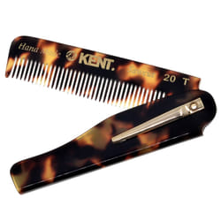 Kent 20T TY Handmade Folding Pocket Comb for Men  Fine Tooth Hair Comb Straightener for Everyday Grooming Styling Hair  Beard or Mustache  Use Dry or