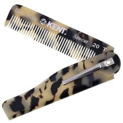 Kent 20T TW Handmade Folding Pocket Comb for Men  Fine Tooth Hair Comb Straightener for Everyday Grooming Styling Hair  Beard or Mustache  Use Dry or