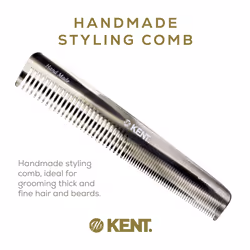 Kent 6TG Fine Tooth Comb and Wide Tooth Hair Comb  Handmade Styling Comb for Hair Care  Barber Combs  Beard Combs For Men  Hair Styling Grooming Hair