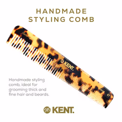 Kent 6TY Fine Tooth Comb and Wide Tooth Hair Comb  Handmade Styling Comb for Hair Care  Barber Combs  Beard Combs For Men  Hair Styling Grooming Hair