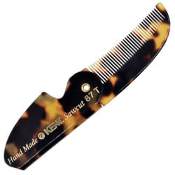Kent 87T TY Handmade Folding Pocket Comb for Men  Fine Tooth Hair Comb Straightener for Everyday Grooming Styling Hair  Beard or Mustache  Use Dry or