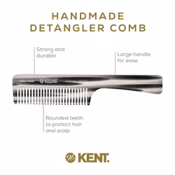 Kent 91TG Detangler Combs for Women Wide Tooth Hair Comb for Curly and Wavy Hair  Wide Tooth Combs and Wet Hair Comb  Large Handle Wide Tooth Shower C