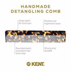 Kent 92TY Wide Tooth Detangler Comb - Curly Hair & All Types  Men's & Women's Wet Comb  Styling & Detangling