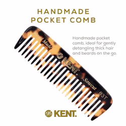 Kent 93TY Mini Beard Comb for Men  Wide Tooth Men's Comb  Mustache Comb and Beard Combs for Facial Hair  Small Pocket Sized Travel Comb  Mini Comb Det