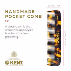Kent Handmade Beard Grooming Kit - Pocket Comb Set for Men's Mustache and Beard Care  Mini Combs for Travel and Home Use