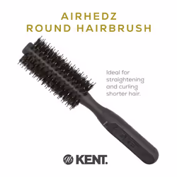 Kent AH16G AirHez Boar Bristle Round Brush for Blow Drying  Blow Dryer Brush Hair Brush for Curling  Adding Volume  and Root Lift in Short Hair  Boar