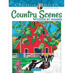 Dover Publications Creative Haven Country Scenes Color by Number Coloring Book Coloring book/album