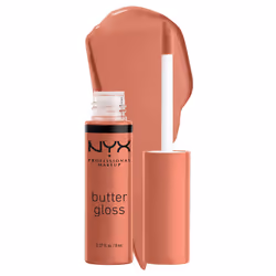 NYX PROFESSIONAL MAKEUP Butter Gloss Brown Sugar  Non-Sticky Lip Gloss - Sugar High (Peachy Light Nude)