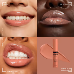 NYX PROFESSIONAL MAKEUP Butter Gloss Brown Sugar  Non-Sticky Lip Gloss - Sugar High (Peachy Light Nude)