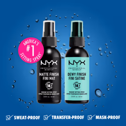 NYX PROFESSIONAL MAKEUP Makeup Setting Spray  Matte + Dewy Finish ( Pack Of 2)  Setting Spray for 16HR Make Up Wear