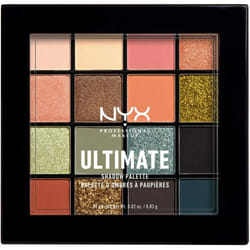 NYX Professional Makeup Ultimate Eye Shadow Palette, Pressed Pigments, Vegan Formula, 16 Shades, Matte, Satin, Metallic, Shade: Ultimate Utopia
