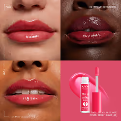 NYX PROFESSIONAL MAKEUP This Is Milky Gloss  Lip Gloss with 12 Hour Hydration  Vegan - Mixed Berry Shake (Raspberry)