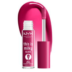NYX PROFESSIONAL MAKEUP This Is Milky Gloss  Lip Gloss with 12 Hour Hydration  Vegan - Malt Shake (Warm Red)