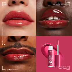 NYX PROFESSIONAL MAKEUP This Is Milky Gloss  Lip Gloss with 12 Hour Hydration  Vegan - Malt Shake (Warm Red)