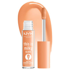 NYX PROFESSIONAL MAKEUP This Is Milky Gloss  Lip Gloss with 12 Hour Hydration  Vegan - Salted Caramel Shake Caramel