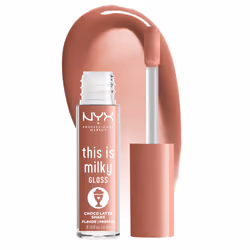 NYX PROFESSIONAL MAKEUP This Is Milky Gloss Lip Gloss with 12 Hour Hydration Vegan - Choco Latte Shake (Milk Chocolate)