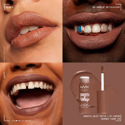 NYX PROFESSIONAL MAKEUP Smooth Whip Matte Lip Cream  Long Lasting  Moisturizing  Vegan Liquid Lipstick - Memory Foam (Cool Caramel)