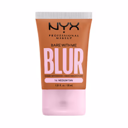 NYX PROFESSIONAL MAKEUP Bare With Me Blur Skin Tint Foundation Make Up with Matcha Glycerin & Niacinamide - Medium Tan