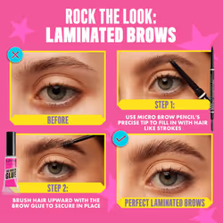 NYX PROFESSIONAL MAKEUP Micro Brow Pencil (Ash Brown) + Brow Glue (Clear)  2-Pack Bundle