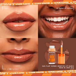 NYX PROFESSIONAL MAKEUP Duck Plump High Pigment Lip Gloss  Lip Plumper Gloss with Spicy Ginger - Mocha Me Crazy