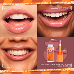 NYX PROFESSIONAL MAKEUP Duck Plump High Pigment Lip Gloss  Lip Plumper Gloss with Spicy Ginger - Lilac On Lock