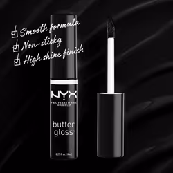 NYX PROFESSIONAL MAKEUP Butter Gloss  Non-Sticky Lip Gloss - Licorice (Black)