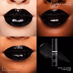 NYX PROFESSIONAL MAKEUP Butter Gloss  Non-Sticky Lip Gloss - Licorice (Black)