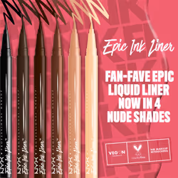 NYX PROFESSIONAL MAKEUP Epic Ink Liner  Waterproof Liquid Eyeliner with Vegan Formula - Lil Toasty (Beige Matte)