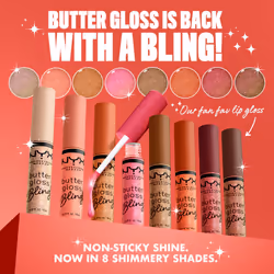 NYX PROFESSIONAL MAKEUP Butter Gloss Bling Lip Gloss  Non Sticky and S