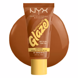 NYX PROFESSIONAL MAKEUP Buttermelt Glaze Soft Glow Skin Tint + SPF 30 Up To 12HR Wear 07 Toffee Butta