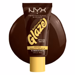 NYX PROFESSIONAL MAKEUP Buttermelt Glaze Soft Glow Skin Tint + SPF 30 Up To 12HR Wear 10 Chocolate Butta