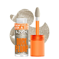 NYX PROFESSIONAL MAKEUP Duck Plump High Pigment Lip Gloss Lip Plumper Gloss with Spicy Ginger  Quazy Silver