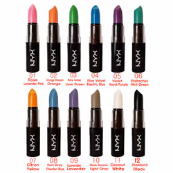 NYX Nyx macaron pastel lippies lipstick - key lime : mals03 """"lime green"""" 0.16 oz