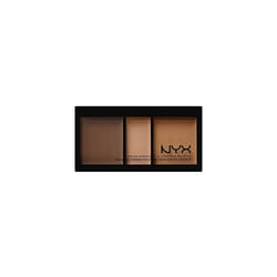 NYX PROFESSIONAL MAKEUP cream highlight & contour palette, deep, 0.38 ounce