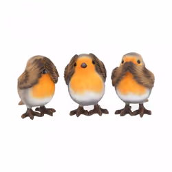 Nemesis Now Three Wise Robins 8cm Resin Birds Collectable Statue