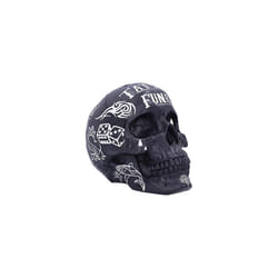 Gothic Black and White Tattoo Fund Skull