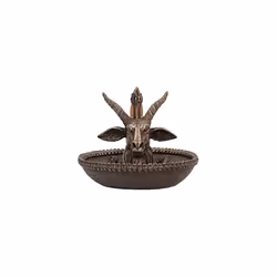 Baphomet's Wealth Backflow Incense Burner, Bronze, 13cm