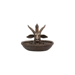 Baphomet's Wealth Backflow Incense Burner, Bronze, 13cm