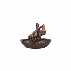 Baphomet's Wealth Backflow Incense Burner, Bronze, 13cm