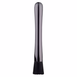 Cocktail Muddler Stainless Steel Bar Manual Drink Mixer Mojito Masher Pestle 8" - Black