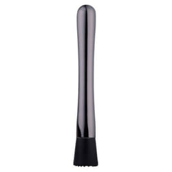 Cocktail Muddler Stainless Steel Bar Manual Drink Mixer Mojito Masher Pestle 8" - Black