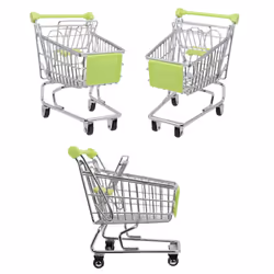 Childrens Mini Shopping Trolley Metal Kids - Green