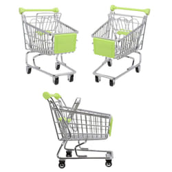 Childrens Mini Shopping Trolley Metal Kids - Green